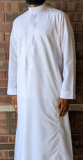 Luxury Saudi Thobe - Jannah White